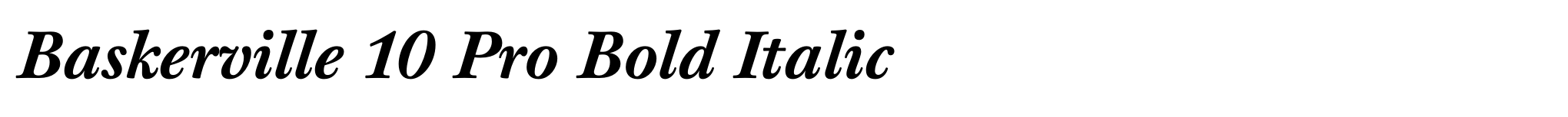 Baskerville 10 Pro Bold Italic image